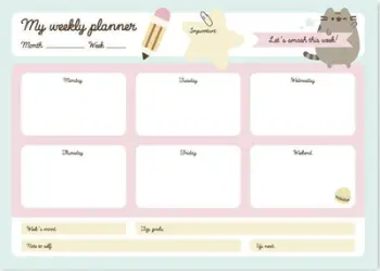 Planifikues javor Pusheen Foodie, A4, 54 fletë, shumëngjyrësh