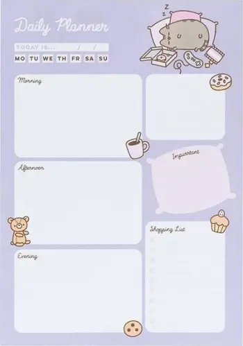 Planner ditor Pusheen A5 Moments Collection, 54 fletë, shumëngjyrësh