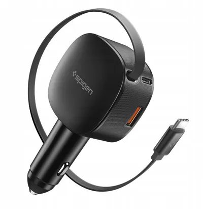 Karikues veture Spigen EV603BT, USB C, 60W, i zi - 1
