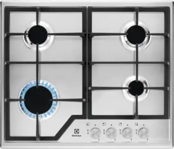 Plitë me gaz Electrolux EGS6426SX, 60cm, 4 vatra, inoks
