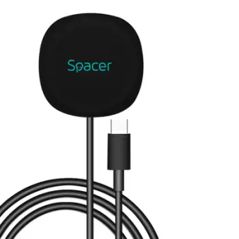 Karikues wireless me magnet, 15W, Qi, USB C, i zi