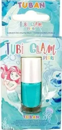 Manikyr për fëmijë TUBAN Tubi Glam, turquoise pearl, i larshëm me ujë