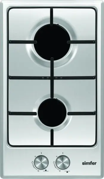 Pianurë me gaz Simfer H3.200.VGRIM, 2 vatra, inox