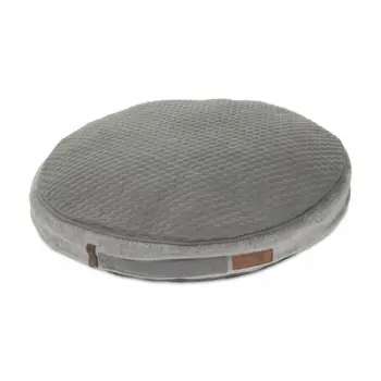 Shtrat oval për qen Barry King, 60x60x10cm, me zinxhir, gri