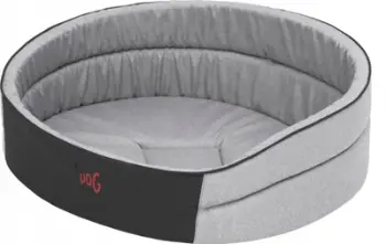 Shtrat për qen Foam Bed R7, 76x62 cm, eko lëkurë, gri