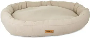 Shtrat për qen BarryKing, oval 86x63x12cm, me zinxhir, bezhë
