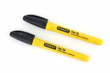 Marker Stanley Fine Tip 47-316, set 2 copë, majë e hollë, i zi