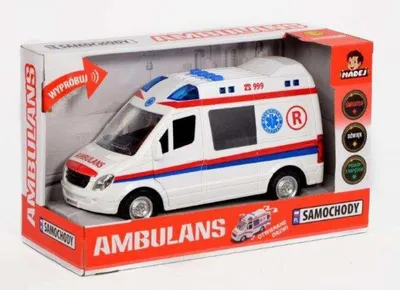 Auto ambulancë lodër Shumee Medevac, me bateri, drita dhe zë, e bardhë - 1
