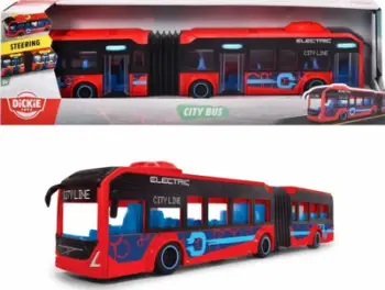 Autobus lodër Dickie Volvo City, 40 cm, plastik, shumëngjyrësh