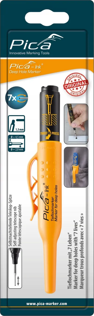 Marker thellësie -Ink Deep Hole, alkool, i zi - 3