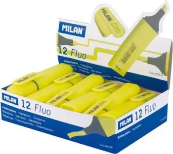 Marker tekstual Milan Fluo, majë 1 - 4.8 mm, 153 mm, i verdhë