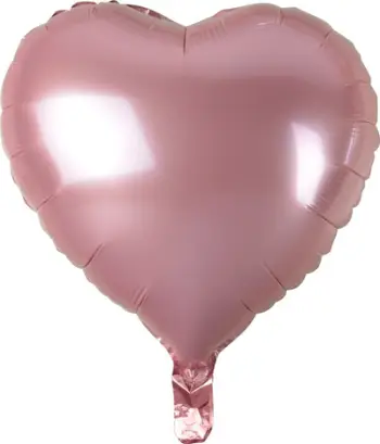 Balonë zemër Godan Foil, 18", rozë e çelët
