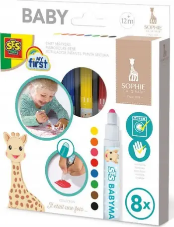 Markera për bebe SES Creative Sophie La Girafe My First, set shumëngjyrësh