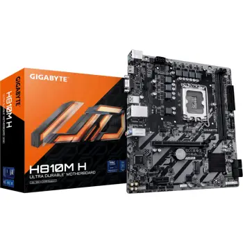 Pllakë amë GIGABYTE H810M H, DDR5 6400MHz, PCIe 4.0 M.2, e zezë