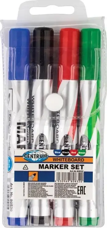 Markera whiteboard Panta Plast 80832, set 4 copë, ngjyra të përziera