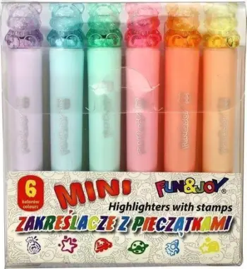 Markerë mini Kolorowe Baloniki, set 6 ngjyra, shumëngjyrësh