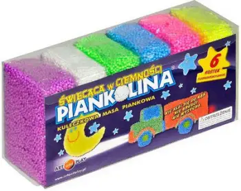 Masë modeluese Art and Play Foamcoline, set me 6 ngjyra fluoreshente