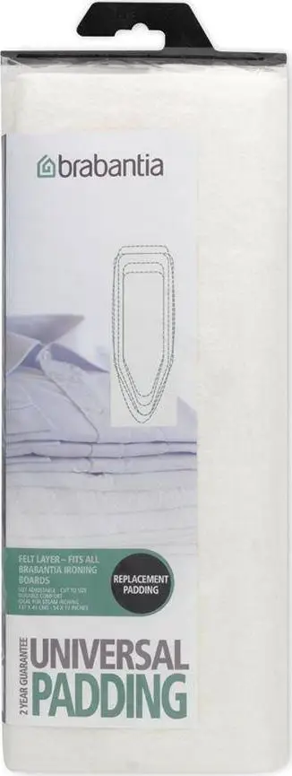 Shtresë për dërrasë hekurosjeje Brabantia Felt Pad, 135 x 49cm, e bardhë