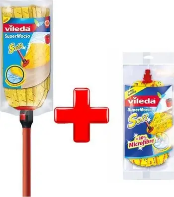 Shtupë Vileda SuperMocio Soft, e kuqe