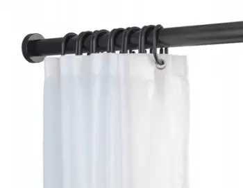 Shufër perde dushi WENKO Luz, teleskopike 70-115 cm, alumin inox, argjend