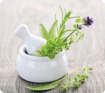 Pllakë mbrojtëse sobe Wenko Herb Garden, xham i fortë, dekor havan me barishte, shumëngjyrëshe