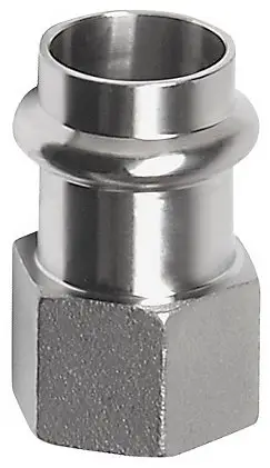 Bashkues kalimi Sanha NiroSan, 42 mm, fileto femër Rp 1 1/2, çelik inox
