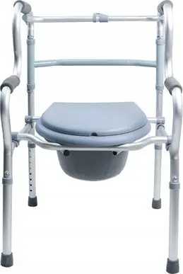 Karrige tualeti Walker 3 në 1, lartësi e rregullueshme, me enë tërheqëse, gri