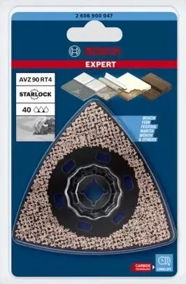 Pllakë lëmimi Bosch MultiMaterial AVZ90RT4, 90mm, Starlock, e zezë - 2