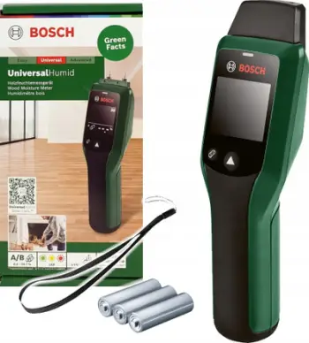 Matës lagështie Bosch UNIVERSALHUMID, për dru dhe materiale druri, ekran me semafor LED, jeshil
