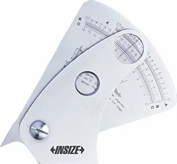 Matës saldimi Insize Series 4840-1, çelik inox, shkallëzim i imët, argjendtë
