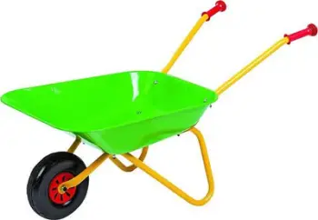 Karrocë kopshti për fëmijë Rolly Toys Metal Wheelbarrow, metal, 50kg, e gjelbër