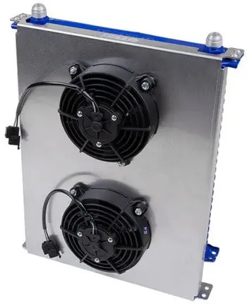 Pllakë ftohëse TurboWorks Race, për radiator vaji 30-row, për dy ventilatorë 5", argjendtë