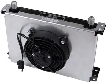 Pllakë ftohëse vaj TurboWorks 25 rreshta, ventilator 5", argjendtë e zezë