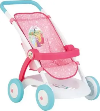 Karrocë lodër për kukulla Smoby Luxury Disney Princess, për fëmijë 1.5+ vjeç, rozë
