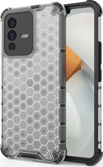 Mbulesë mbrojtëse Hurtel Honeycomb për Vivo V23 5G, xhel, transparente