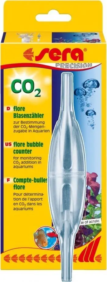 Matës flluskash CO2 për akuarium Sera Flore, plastik, transparent