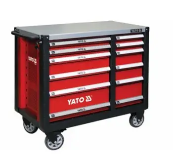 Karrocë veglash Yato YT-09003, 12 sirtarë, deri 600kg, e kuqe
