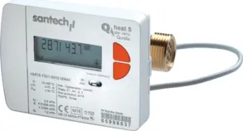 Matës nxehtësie Santech QHeat5 QH5K-000-00-0, qp 1.5 m3/h, DN15, me bateri