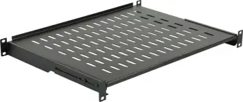 Raft për kabinet rack Lanview RAS400BL, 19", me thellësi të rregullueshme, i zi