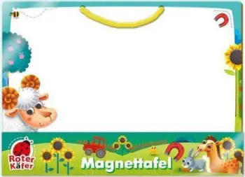 Pllakë magnetike lodër Djeco Farm, motive ferme, me litar varës, shumëngjyrëshe