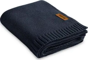 Batanije për bebe Sensillo Bamboo Cotton, 80x100 cm, blu navy