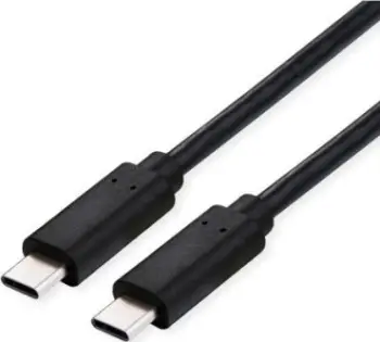 Kabllo USB ROLINE USB4 Gen3x2, USB C në USB C, 40 Gbit/s, 100W, 0.8m, i zi