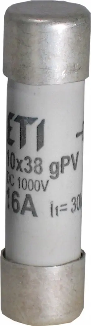 Siguresë cilindrike fotovoltaike GPV 10x38, 25A, 900V DC