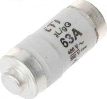 Siguresë ETI D02/63A, 63A, 400V gL/gG, e bardhë - 1