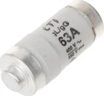Siguresë ETI D02/63A, 63A, 400V gL/gG, e bardhë