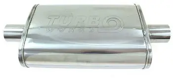 Silenceri qendror TurboWorks LT 304SS, diametër 89mm, gjatësi 355mm, metalik