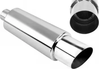 Sillet fundor TurboWorks Rear Muffler, hyrje 89mm, dalje 63mm, çelik inox