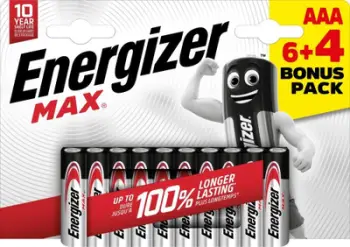Bateri alkaline Energizer MAX AAA, paketim 10 copë, LR03