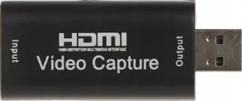 Kartë kapjeje HDMI në USB, 1080p, kompakte, e zezë