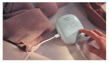 Pompa elektrike gjiri Philips Avent Essential SCD323/20, USB-C, sistem i mbyllur, e bardhë